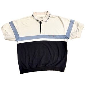Vintage 80’s David Taylor Short-Sleeve Color Block Golf Shirt Men’s Large EUC